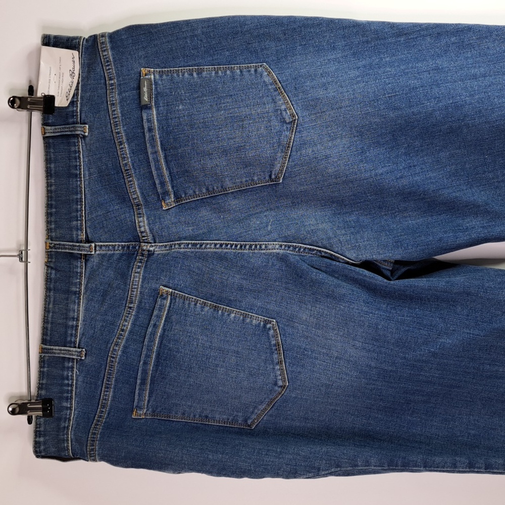 New Eddie Bauer Voyager High Rise Straight Sorbtek Blue Jeans Size 20W - Picture 4 of 17